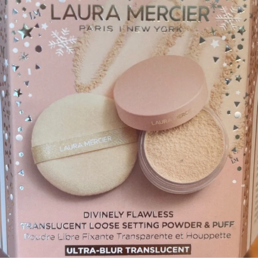 Laura Mercier Divinely Flawless Translucent Loose Setting Powder & Puff …